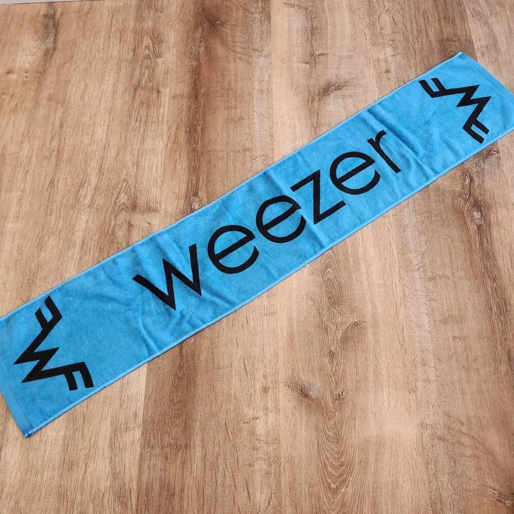 Weezer Official Muffler Towel Tour Japan 2015 RARE Blue Authentic Logo New 44x8